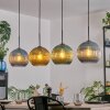 Koyoto Hanglamp, Kogellampje, Hanglamp Blauw, Goud, Groen, 4-lichts