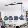Koyoto Hanglamp, Kogellampje, Hanglamp Blauw, 4-lichts