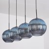 Koyoto Hanglamp, Kogellampje, Hanglamp Blauw, 4-lichts