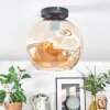 Ripoll Plafondlamp, Kogellampje Amber, 1-licht