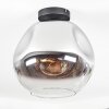 Ripoll Plafondlamp, Kogellampje Chroom, Duidelijk, Rookkleurig, 1-licht