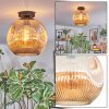 Ripoll Plafondlamp, Kogellampje Amber, 1-licht