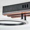 Galen Plafondlamp LED houtlook, Zwart, 1-licht
