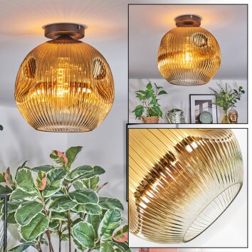 Ripoll Plafondlamp, Kogellampje Goud, Duidelijk, 1-licht