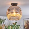 Ripoll Plafondlamp, Kogellampje Chroom, Duidelijk, Rookkleurig, 1-licht
