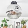 Ripoll Plafondlamp, Kogellampje Chroom, Duidelijk, Rookkleurig, 1-licht