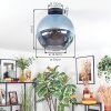 Koyoto Plafondlamp, Kogellampje 30 cm Blauw, 1-licht