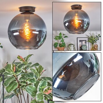 Koyoto Plafondlamp, Kogellampje 30 cm Blauw, 1-licht