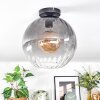 Koyoto Plafondlamp, Kogellampje 30 cm Duidelijk, Rookkleurig, 1-licht