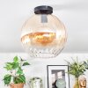 Koyoto Plafondlamp, Kogellampje 30 cm Amber, Duidelijk, 1-licht