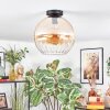 Koyoto Plafondlamp, Kogellampje 30 cm Amber, Duidelijk, 1-licht