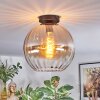 Koyoto Plafondlamp, Kogellampje 30 cm Amber, Duidelijk, 1-licht