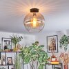 Koyoto Plafondlamp, Kogellampje 30 cm Amber, Duidelijk, 1-licht