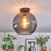 Koyoto Plafondlamp, Kogellampje 30 cm Rookkleurig, 1-licht