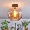 Koyoto Plafondlamp, Kogellampje 30 cm Amber, 1-licht