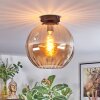 Koyoto Plafondlamp, Kogellampje 30 cm Amber, 1-licht