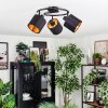 Alsen Plafondlamp, Plafondspot Zwart, 3-lichts