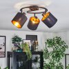 Alsen Plafondlamp, Plafondspot Zwart, 3-lichts