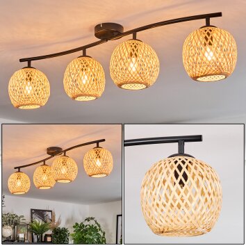 Basto Plafondlamp, Kogellampje Natuurlijke kleuren, 4-lichts