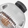 Ripoll Plafondlamp, Kogellampje Duidelijk, Rookkleurig, 1-licht