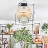 Ripoll Plafondlamp, Kogellampje Amber, Duidelijk, 1-licht