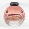 Ripoll Plafondlamp, Kogellampje Duidelijk, Koperkleurig, 1-licht