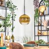 Koyoto Hanglamp, Kogellampje, Hanglamp 20 cm Goud, Duidelijk, 1-licht