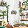 Koyoto Hanglamp, Kogellampje, Hanglamp 20 cm Duidelijk, Rookkleurig, 1-licht