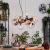 Gastor Hanglamp, Kogellampje, Hanglamp Amber, Duidelijk, Rookkleurig, 8-lichts