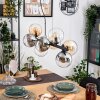 Gastor Hanglamp, Kogellampje, Hanglamp Amber, Duidelijk, Rookkleurig, 8-lichts