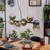 Gastor Hanglamp, Kogellampje, Hanglamp Blauw, Chroom, Groen, Duidelijk, Rookkleurig, 8-lichts