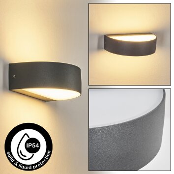 Duron Wandlamp voor buiten, Licht omhoog & omlaag, Wandlamp LED Antraciet, 1-licht