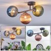 Chehalis Plafondlamp, Kogellampje Blauw, Groen, Koperkleurig, 3-lichts