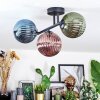Chehalis Plafondlamp, Kogellampje Blauw, Groen, Koperkleurig, 3-lichts