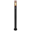 Globo BOSTON Pad licht Zwart, 1-licht, Bewegingsmelder
