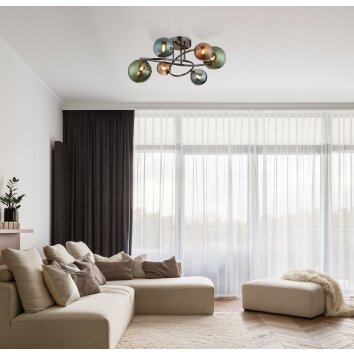 Globo Riha Plafondlamp Grijs, 6-lichts