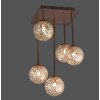 Paul Neuhaus GRETA Plafondlamp Roest, 5-lichts