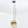 Koyoto Hanglamp, Kogellampje, Hanglamp 12 cm Goud, Duidelijk, 1-licht