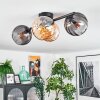 Koyoto Plafondlamp, Kogellampje Amber, Rookkleurig, 4-lichts