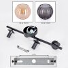 Koyoto Plafondlamp, Kogellampje Amber, Rookkleurig, 4-lichts