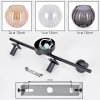 Koyoto Plafondlamp, Kogellampje Amber, Duidelijk, Rookkleurig, 4-lichts