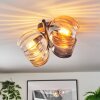 Koyoto Plafondlamp, Kogellampje Amber, Duidelijk, Rookkleurig, 4-lichts