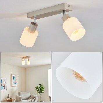 Fonik Plafondlamp Chroom, Zandkleurig, 2-lichts