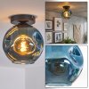 Ripoll Plafondlamp, Kogellampje Blauw, 1-licht