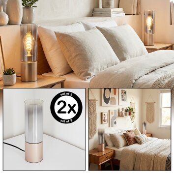 Dulcita Tafellamp Bruin, 1-licht