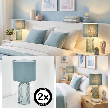 Fonil Tafellamp Blauw, 1-licht