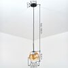 Ripoll Hanglamp, Kogellampje, Hanglamp Amber, Duidelijk, 1-licht
