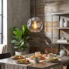 Ripoll Hanglamp, Kogellampje, Hanglamp Duidelijk, Rookkleurig, 1-licht