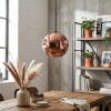 Ripoll Hanglamp, Kogellampje, Hanglamp Koperkleurig, 1-licht