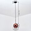 Ripoll Hanglamp, Kogellampje, Hanglamp Koperkleurig, 1-licht